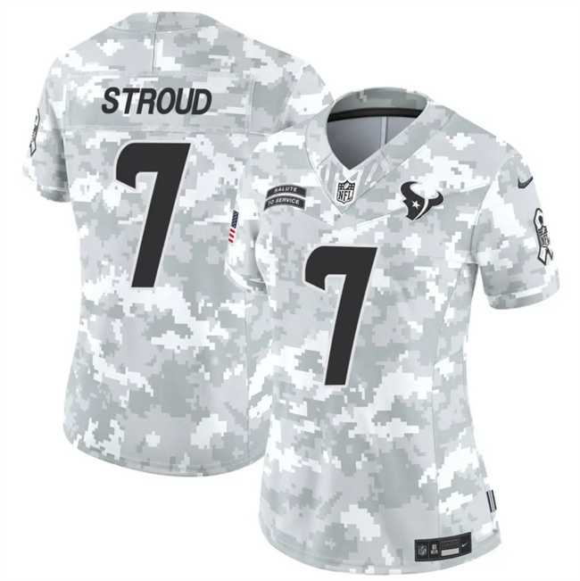 Women's Houston Texans #7 C.J. Stroud 2024 F.U.S.E Arctic Camo Salute To Service Limited Stitched Jersey Dzhi,We sell and wholesale Women's Houston Texans #7 C.J. Stroud 2024 F.U.S.E Arctic Camo Salute To Service Limited Stitched Jersey Dzhi on line form chian!